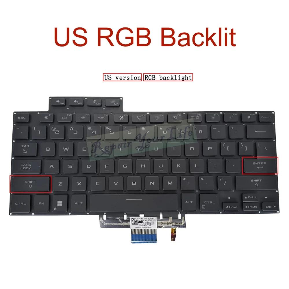 ASUS Ƿ ROG M16  ̱ þƾ Ʈ Ű, GU603, GU603H, GU603ZX, GU603ZU, GU603ZW, RGB äο ӿ Ʈ Ű